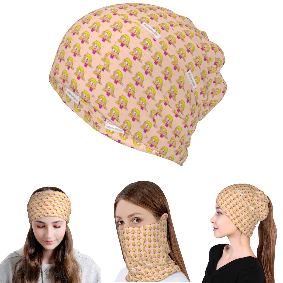 Knit Beanie Hat Warm - ลิซซี่ แมคกัวร์ คาร์ตูน ผ้าพันคอ ผ้าคลุมหน้า ผ้าพันคอสำหรับปั่นจักรยาน