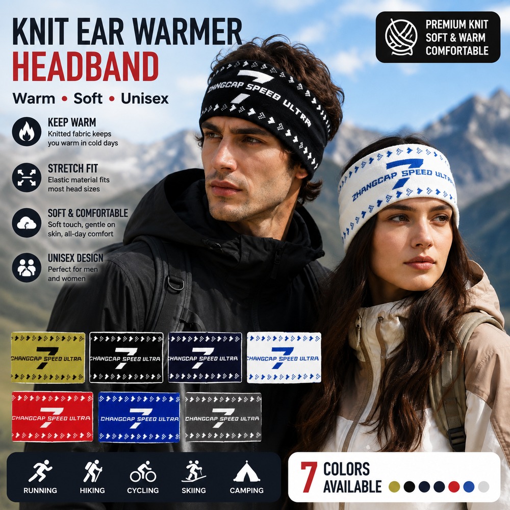 Fleece Ear Warmer Band - ที่คาดผมกันหนาวแบบถักสำหรับฤดูหนาว ที่ปิดหูอุ่น ผ้าฟลีซกันหนาว สำหรับกีฬากลางแจ้ง วิ่ง เดินป่า