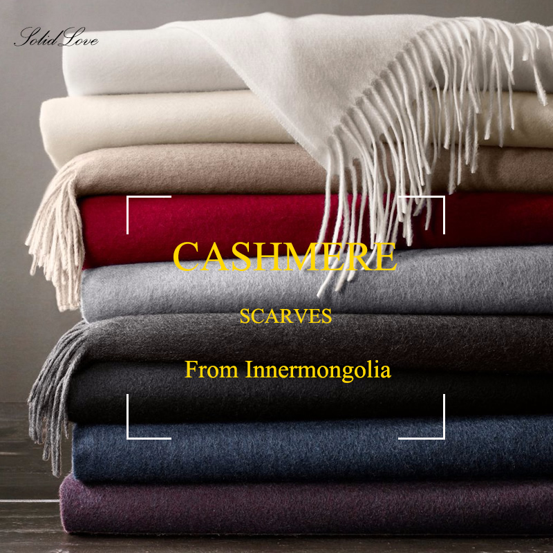 Cashmere Pashmina Wrap - ผ้าพันคอผ้าพันคอผู้หญิงฤดูหนาวผ้าคลุมไหล่ผ้าคลุมไหล่และ Wraps สำหรับสุภาพสตรี Stole Fame Solid