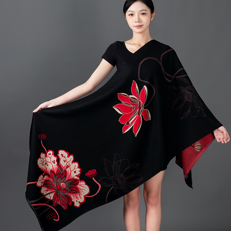 ผู้หญิงฤดูหนาวผ้าคลุมไหล่ผ้าพั - Cashmere Pashmina Wrap บทวิจารณ์และราคา