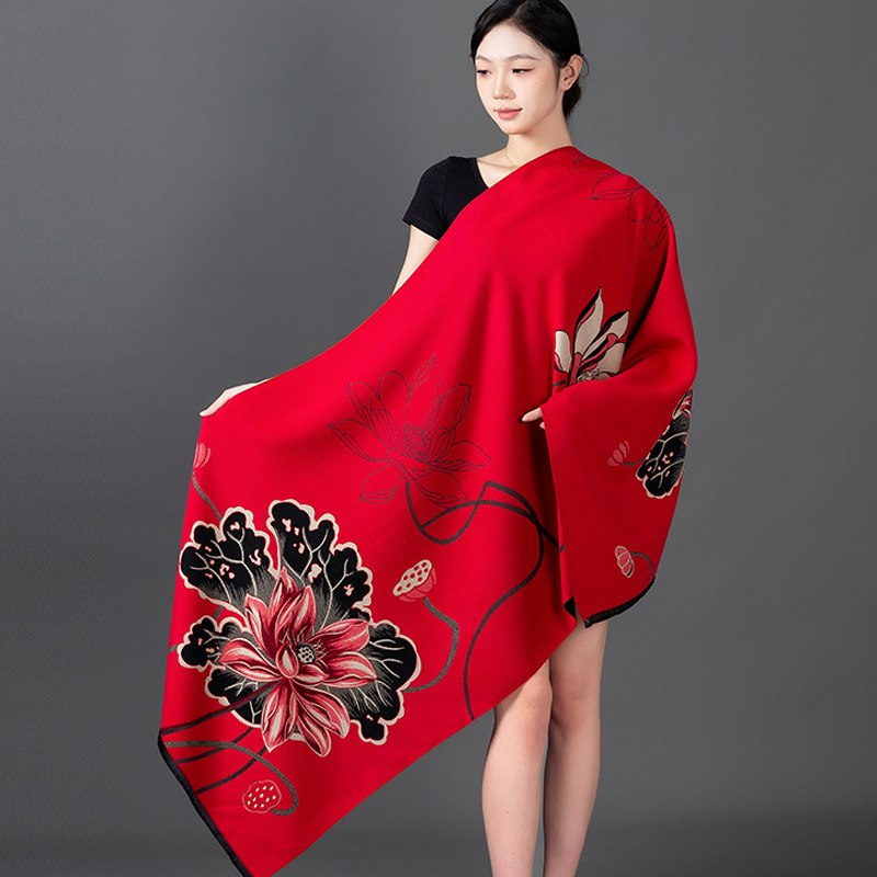 ผู้หญิงฤดูหนาวผ้าคลุมไหล่ผ้าพั - Cashmere Pashmina Wrap บทวิจารณ์และราคา