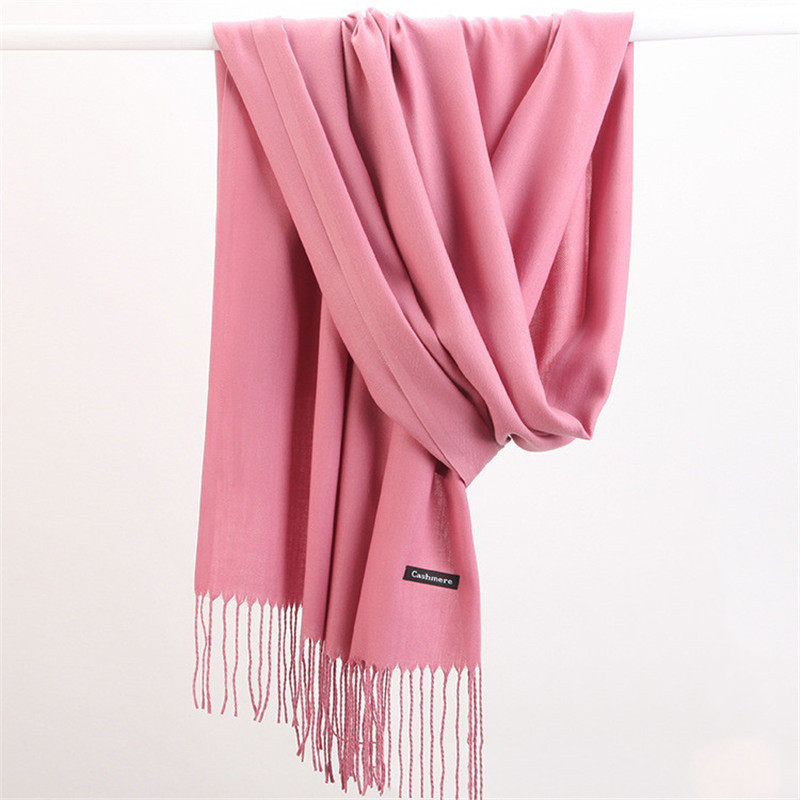 แฟชั่นสีทึบ 2023 ผู้หญิงผ้าพัน - Cashmere Pashmina Wrap บทวิจารณ์และราคา