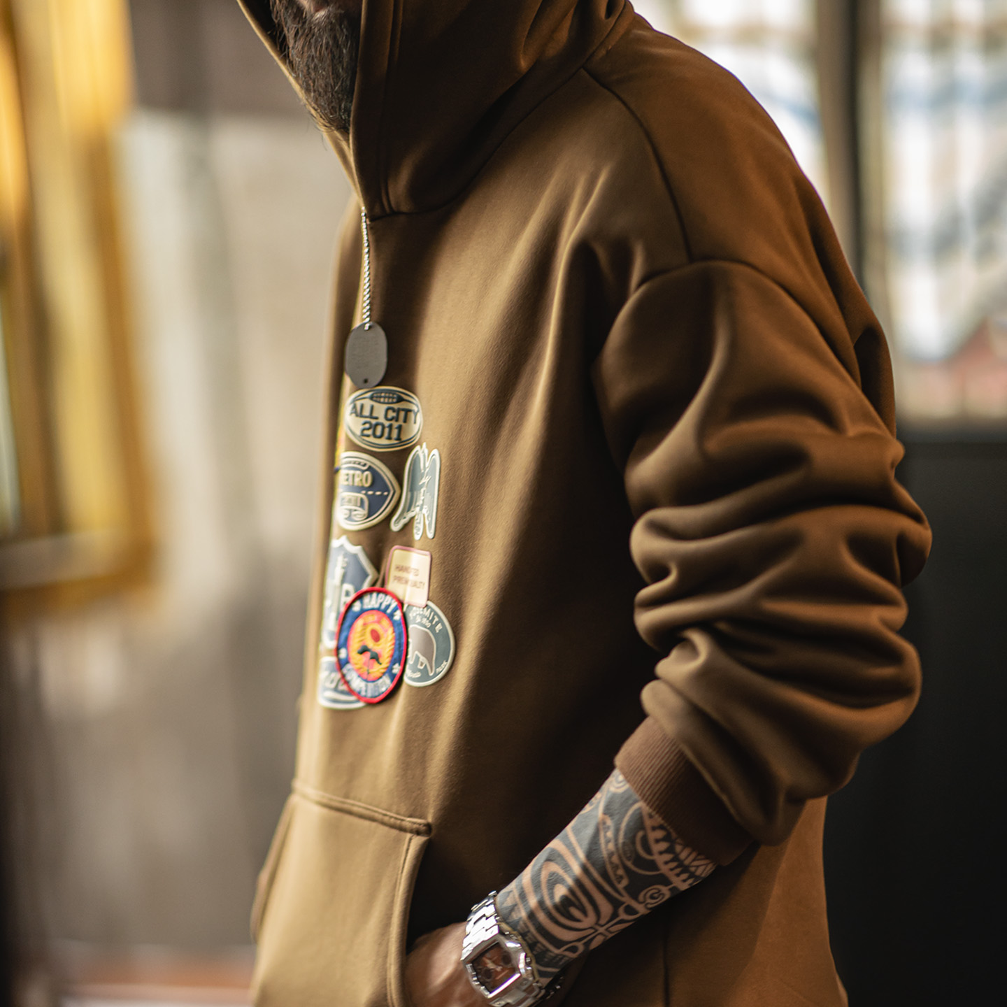 เสื้อฮู้ดดี้ผู้ชาย Maden Vinta - Sherpa Hoodie Fleece บทวิจารณ์และราคา