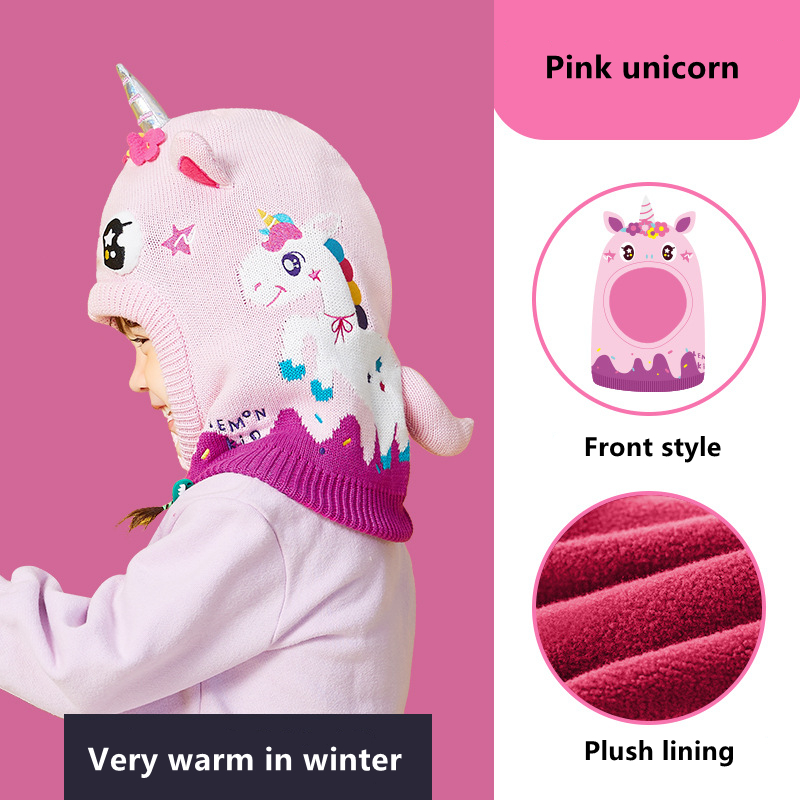 เด็กหมวกผ้าพันคอถุงมือชุด 3D ไ - Knit Beanie Hat Warm บทวิจารณ์และราคา
