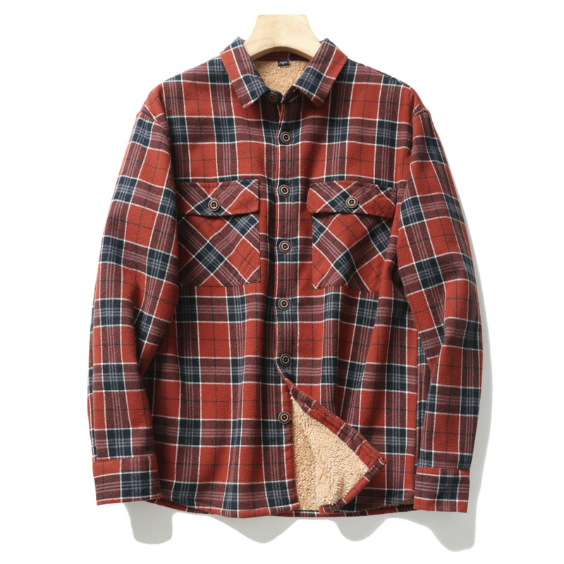 เสื้อเชิ้ตผ้าแฟลนเนลลายสก็อตสำ - Flannel Shirt Lined บทวิจารณ์และราคา