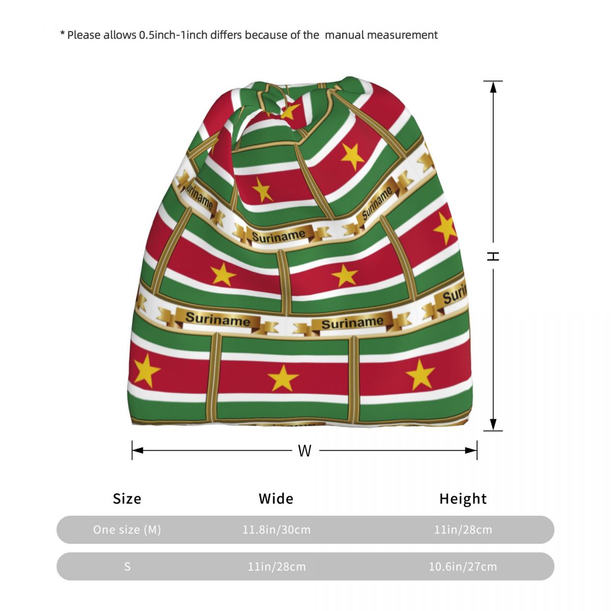 ผลิตภัณฑ์ธงชาติซูรินาม (N) ผ้า - Knit Beanie Hat Warm บทวิจารณ์และราคา