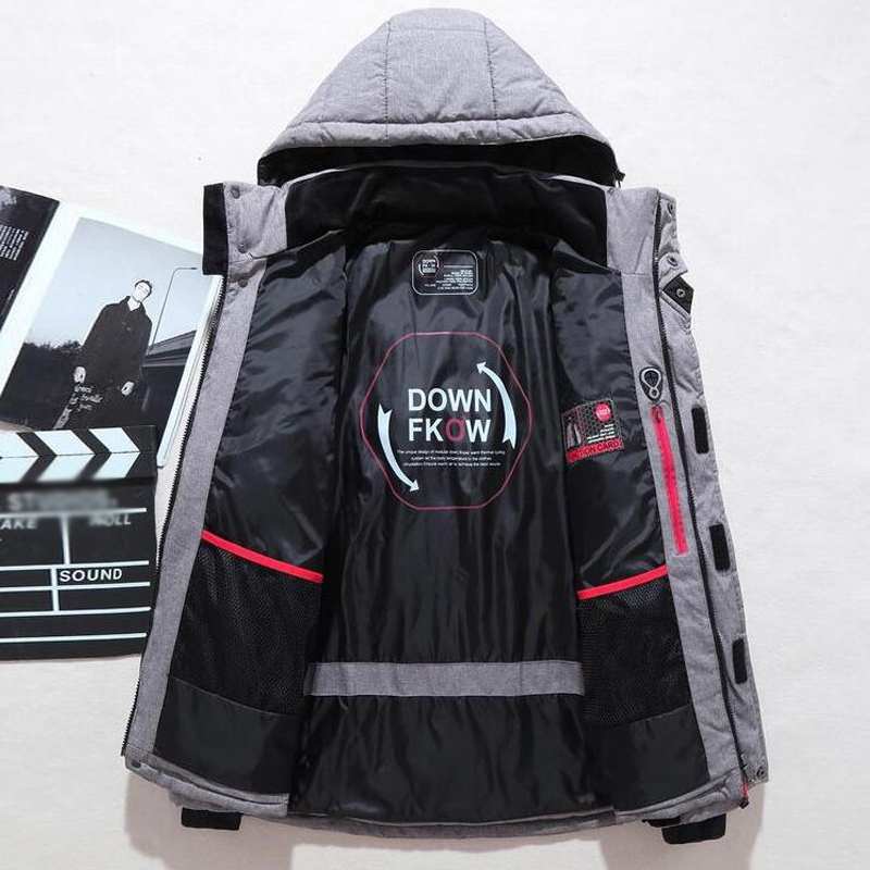 เสื้อแจ็คเก็ตดาวน์ชายฤดูหนาวผู - Down Jacket Packable บทวิจารณ์และราคา