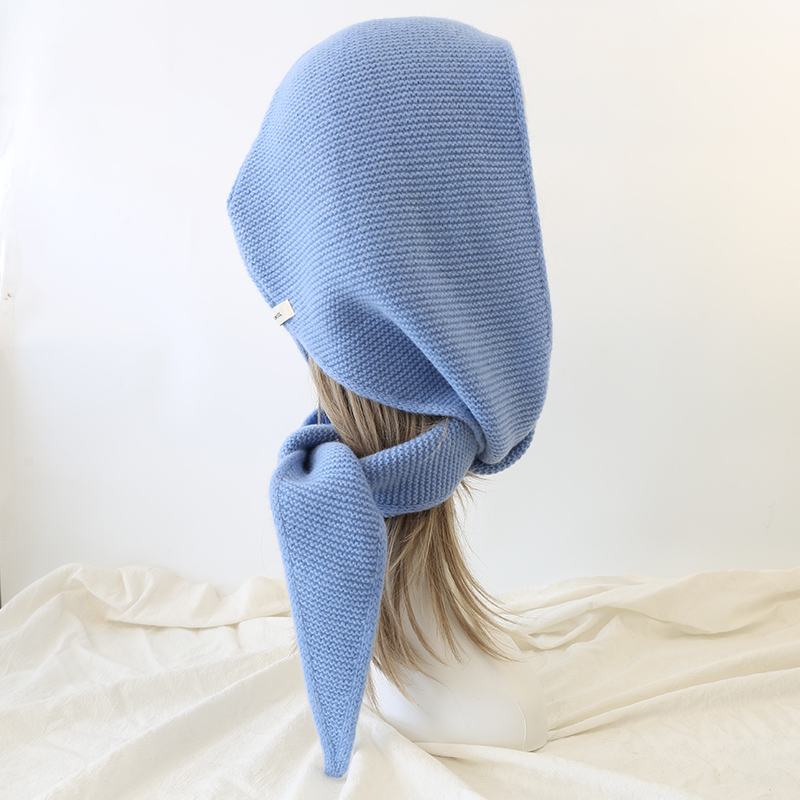 ผ้าพันคอขนสัตว์ 100% รุ่น Big  - Knit Beanie Hat Warm บทวิจารณ์และราคา
