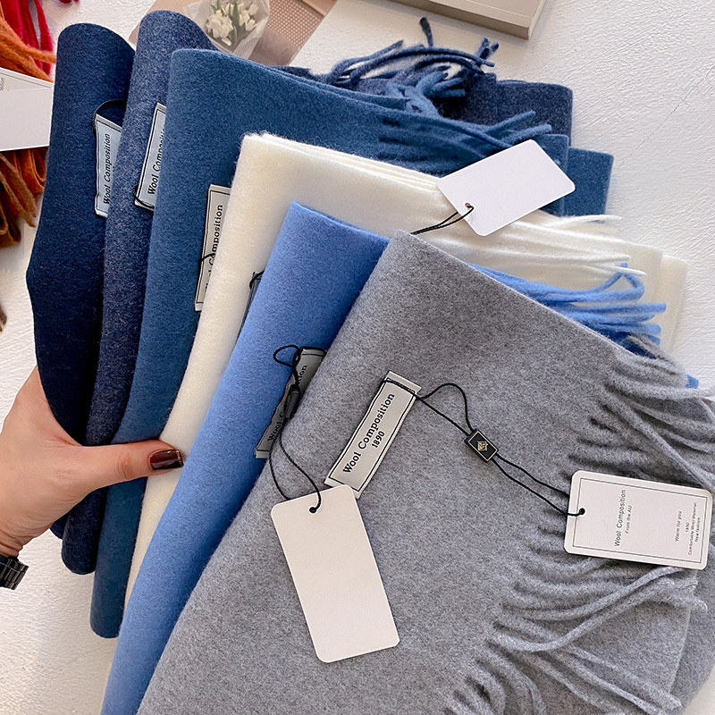 2024ผ้าพันคอขนสัตว์ฤดูหนาวผู้ห - Cashmere Pashmina Wrap บทวิจารณ์และราคา
