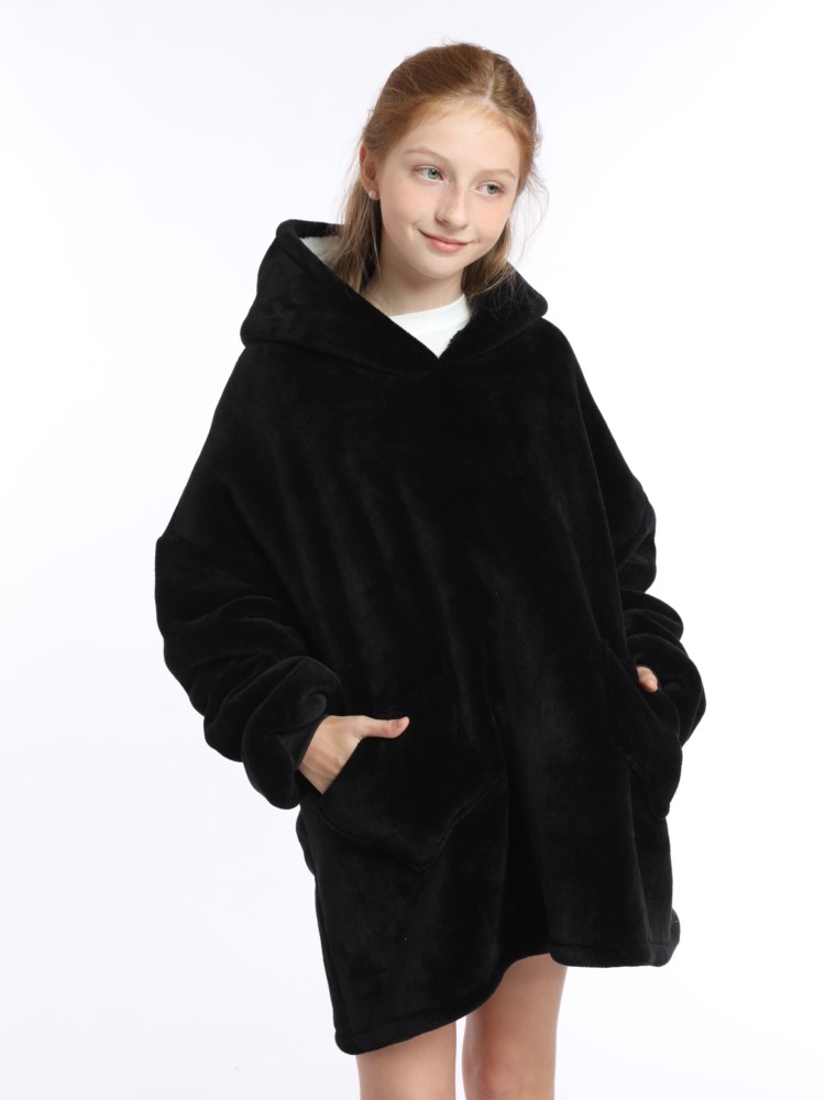 ผ้าห่มเชอร์ปาสำหรับวัยรุ่นฤดูห - Sherpa Hoodie Fleece บทวิจารณ์และราคา